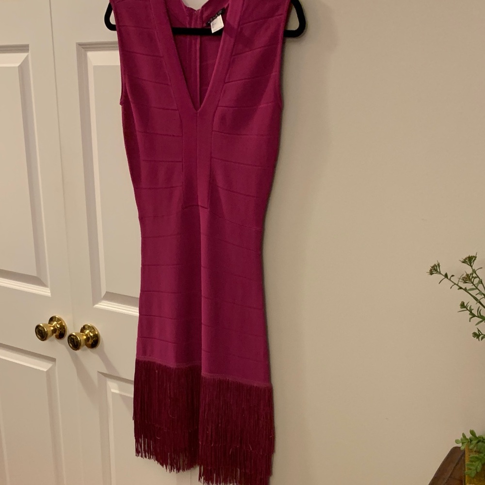 Venus Size 4 Elegant Bodycon Pink Fringe Dress